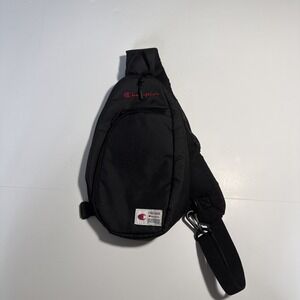 Champion Prime Sling Crossbody Bag Black Adjustable Shoulder Pack Unisex